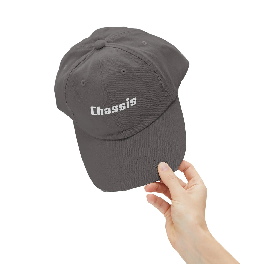 Chassis Distressed Hat Printify